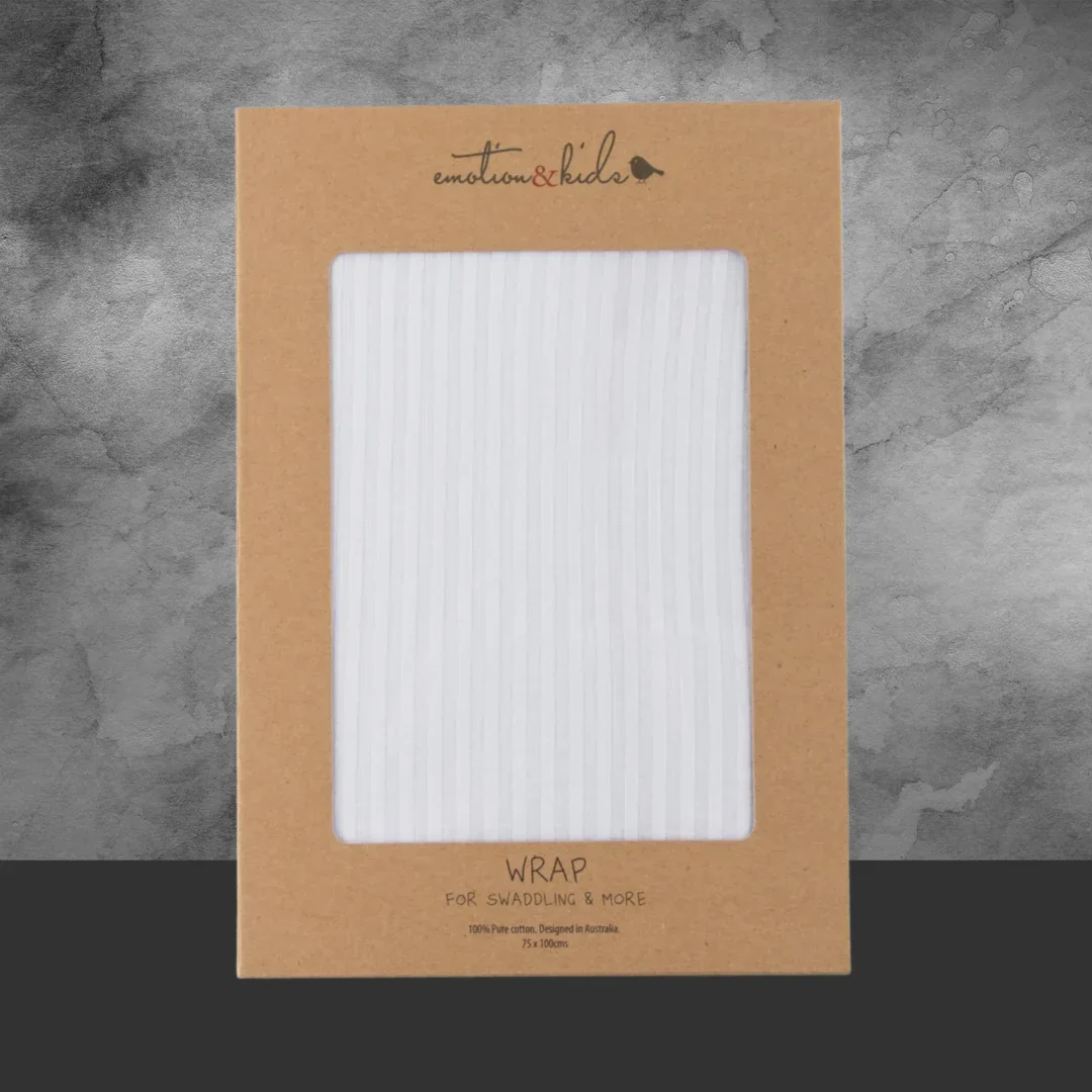 Emotion & Kids White Stripe Cotton Wrap - Image 2