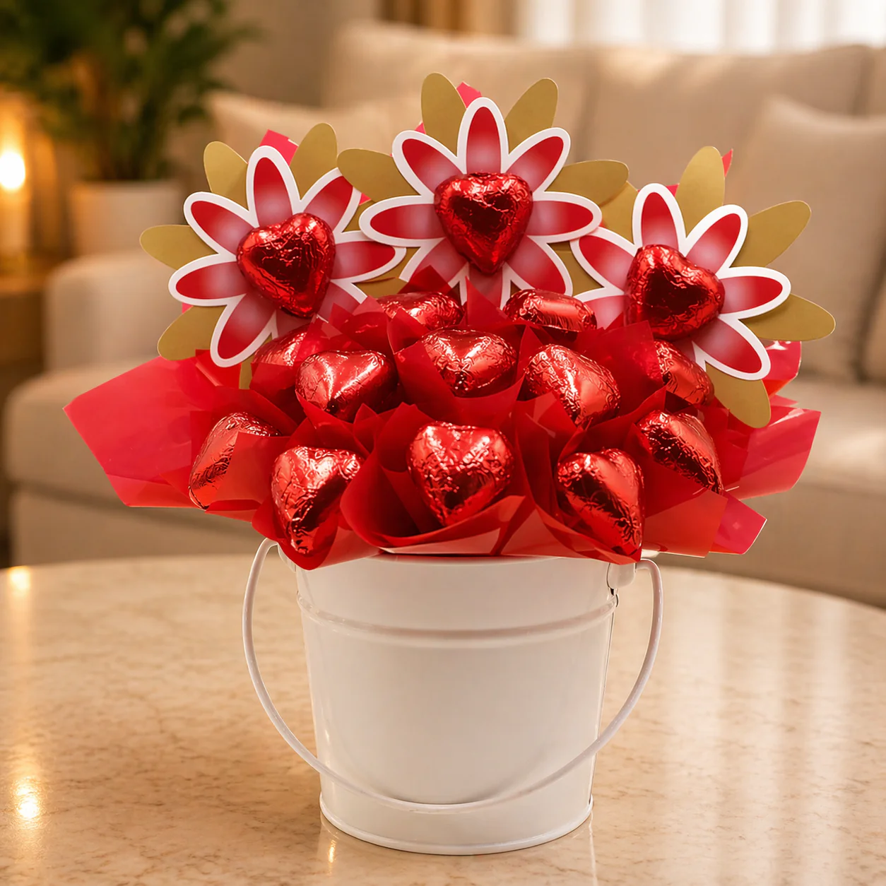 Flaming Red Chocolate Bouquet