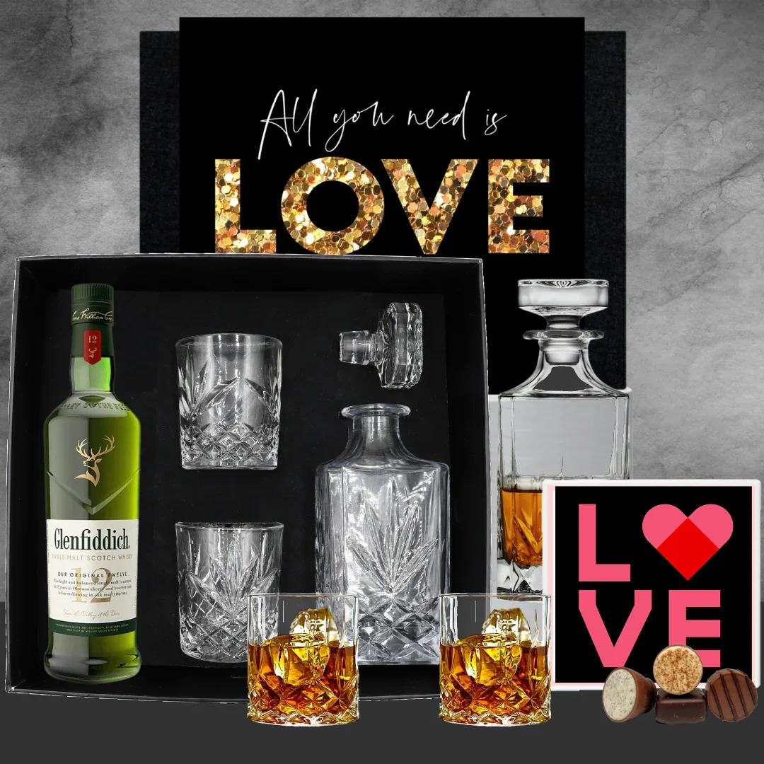 Glenfiddich Whisky Decanter Valentines Hamper