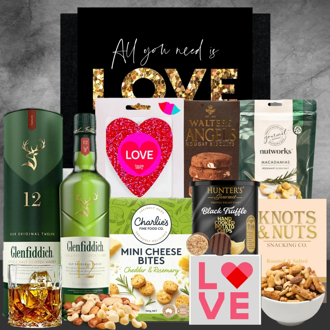 Glenfiddich Whisky & Snacks Valentines Hamper - Image 2