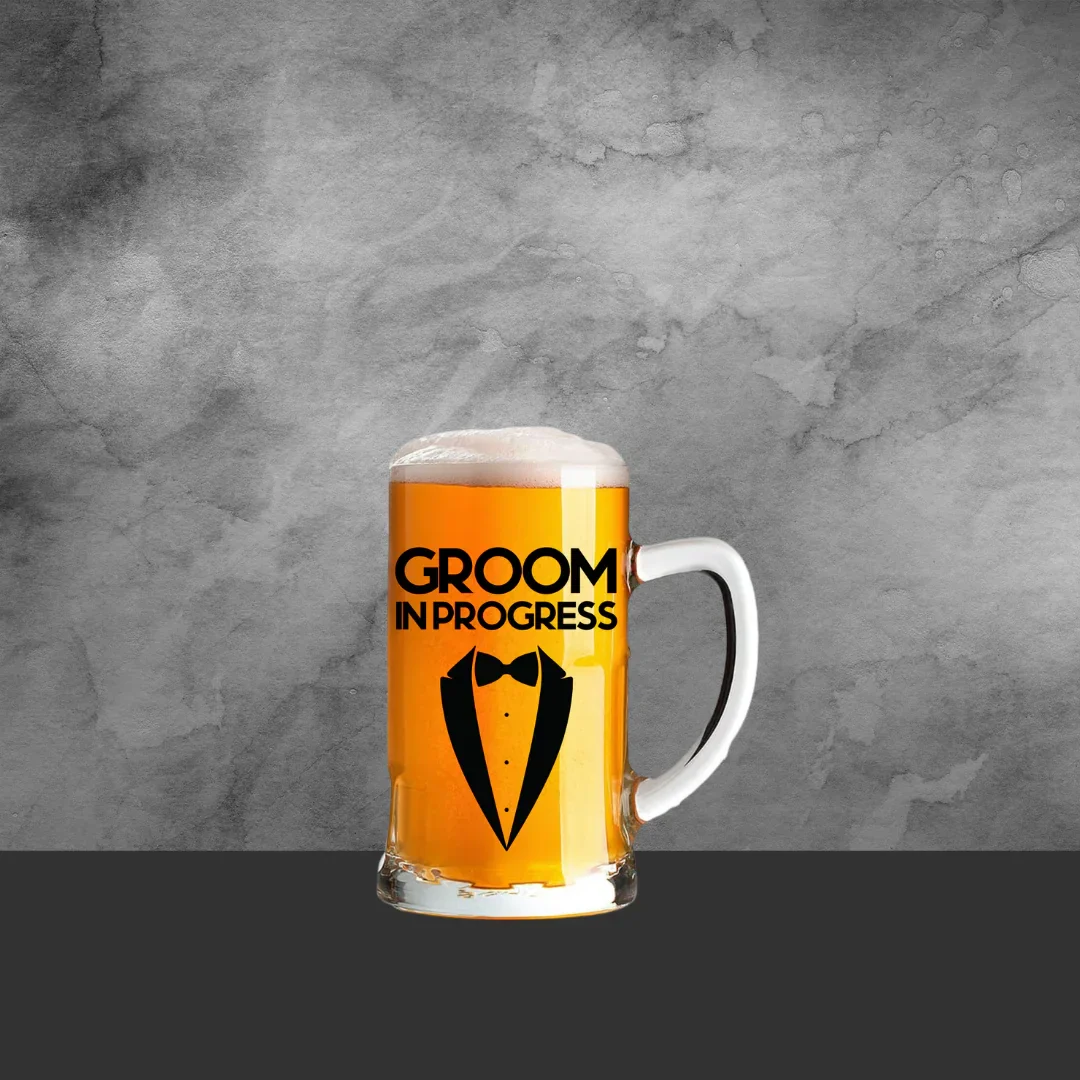 Groom in Progress Beer Stein - Image 2