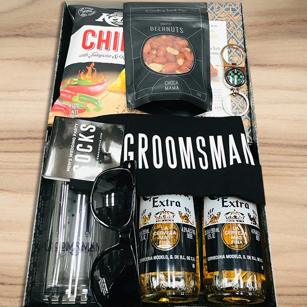 Groom's Crew Beer & Treats Hamper - Image 3