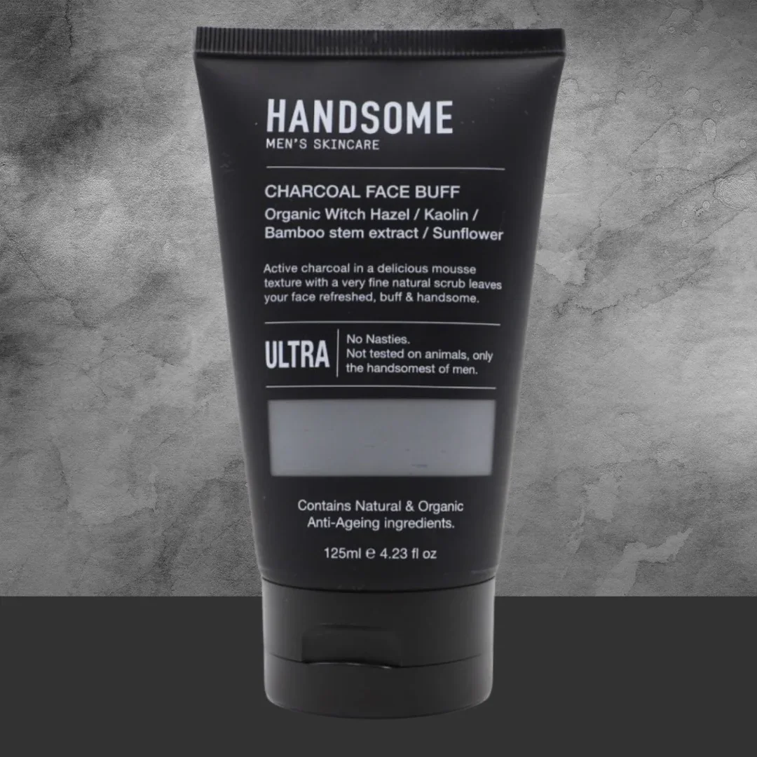 Handsome Men's Charcoal Face Buff 125ml - Image 2