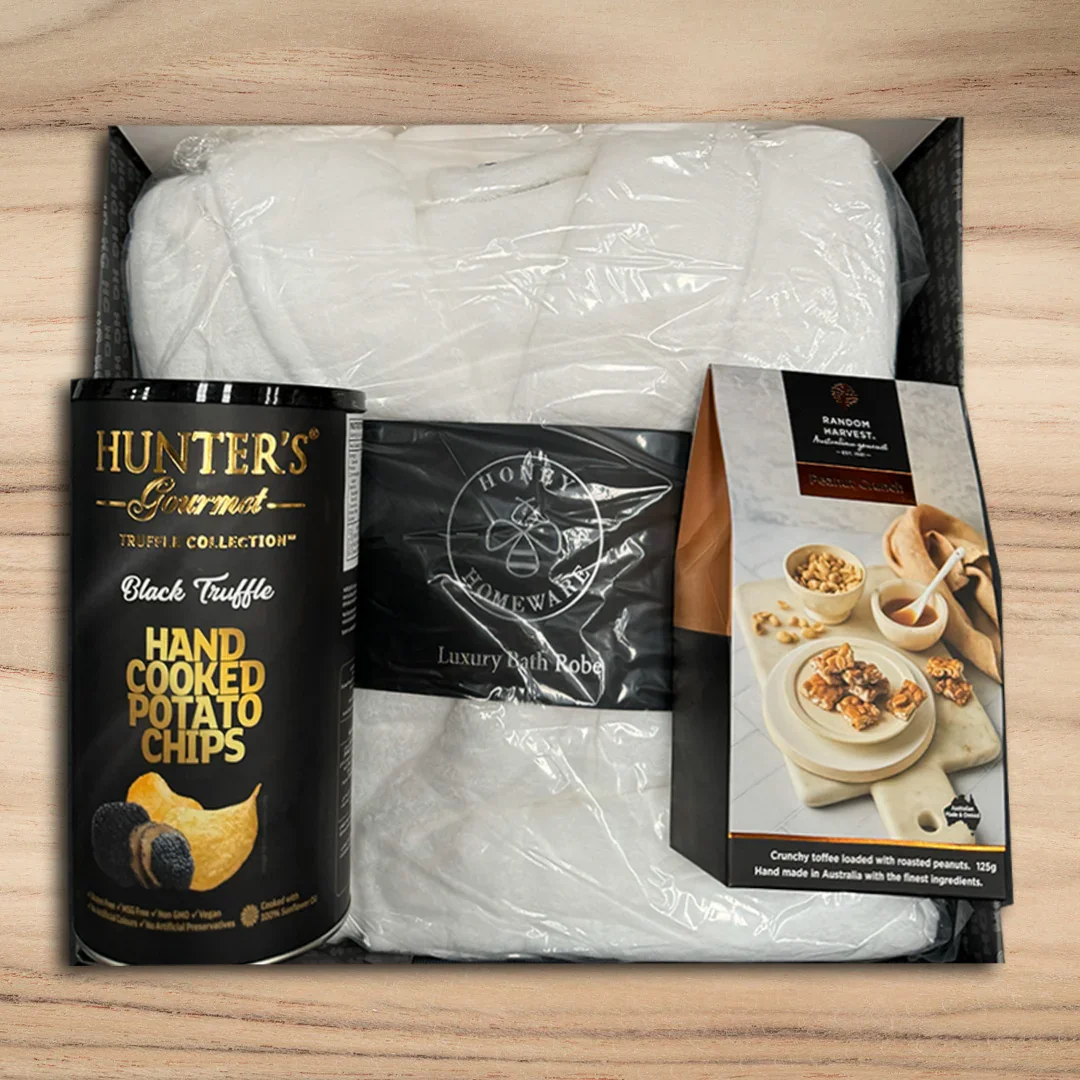 Happy 100th Plush Bathrobe & Snacks Hamper - Image 5