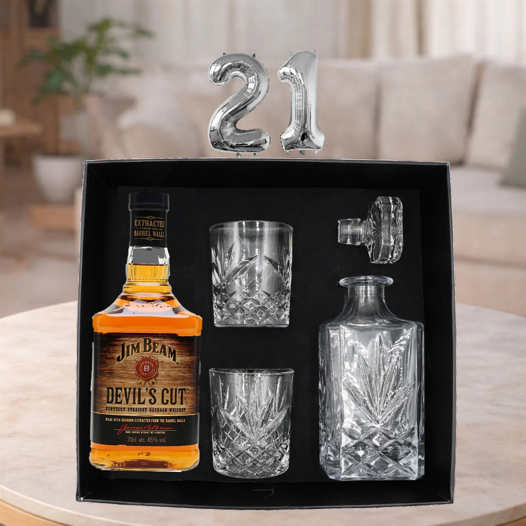 Happy 21st Devil's Love Decanter Hamper - Image 2
