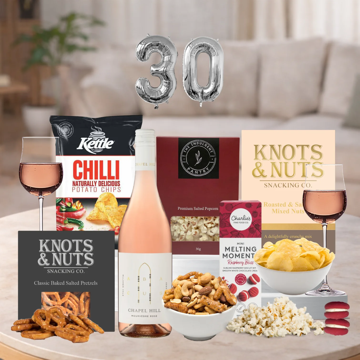 Happy 30th & Chapel Hill's Blushing Rosé Snacks