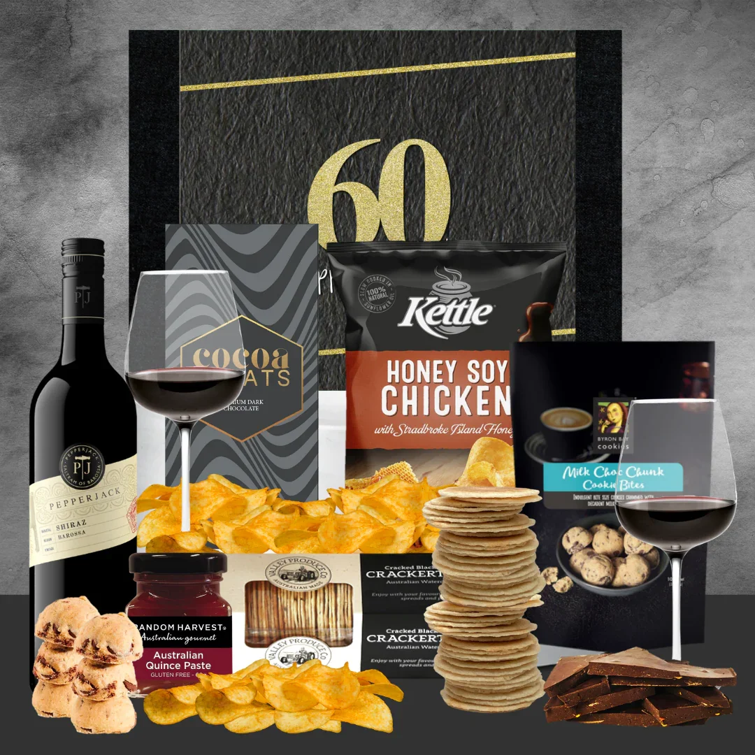 Happy 60th Chocolate, Crackers & Red - Image 3