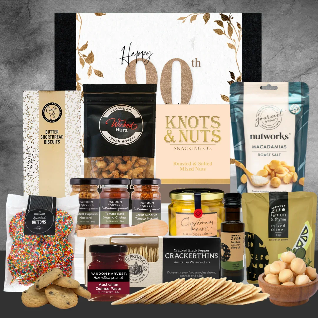 Happy 90th Australian Gourmet Foodie Hamper - Image 3