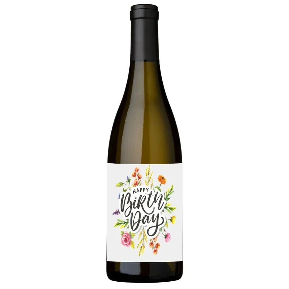 Happy Birthday Flowers Chardonnay 750ml