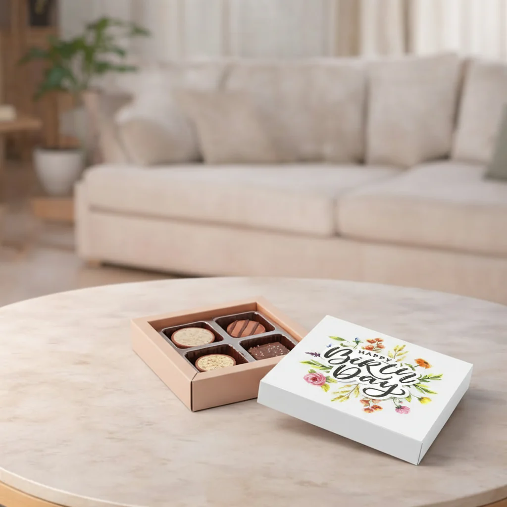 Happy Birthday Flowers Pure Indulgence Choc Box 40g
