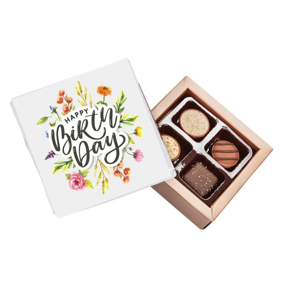 Happy Birthday Flowers Pure Indulgence Choc Box 40g - Image 2