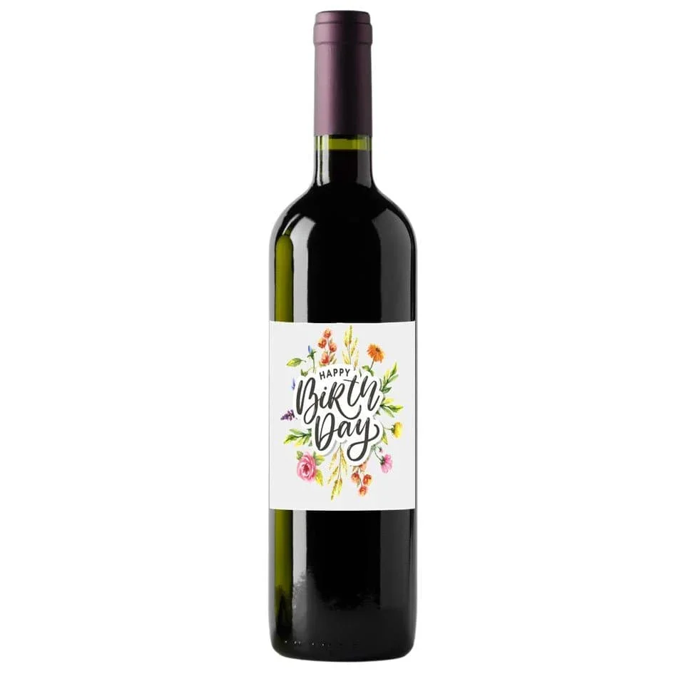 Happy Birthday Flowers Shiraz 750ml