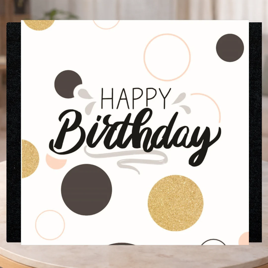 Happy Birthday Spots Decorative Sleeve