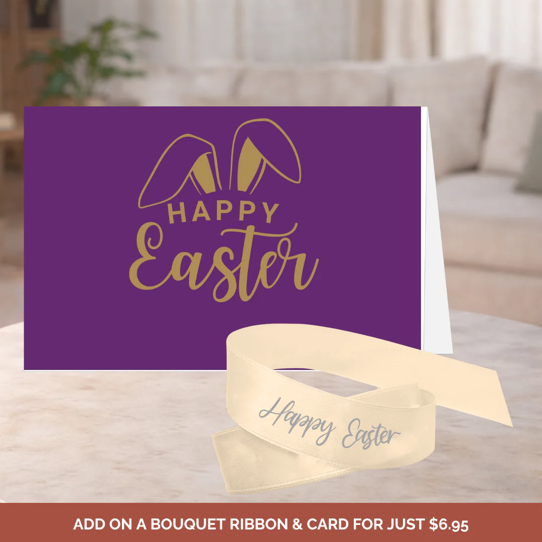 Happy Easter Ribbon Gold & Silver