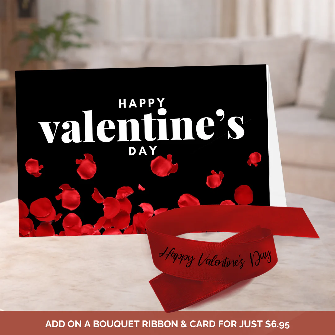 Happy Valentines Ribbon Red& Black