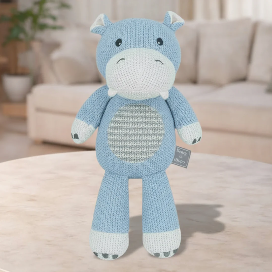 Henry the Hippo Knitted Toy
