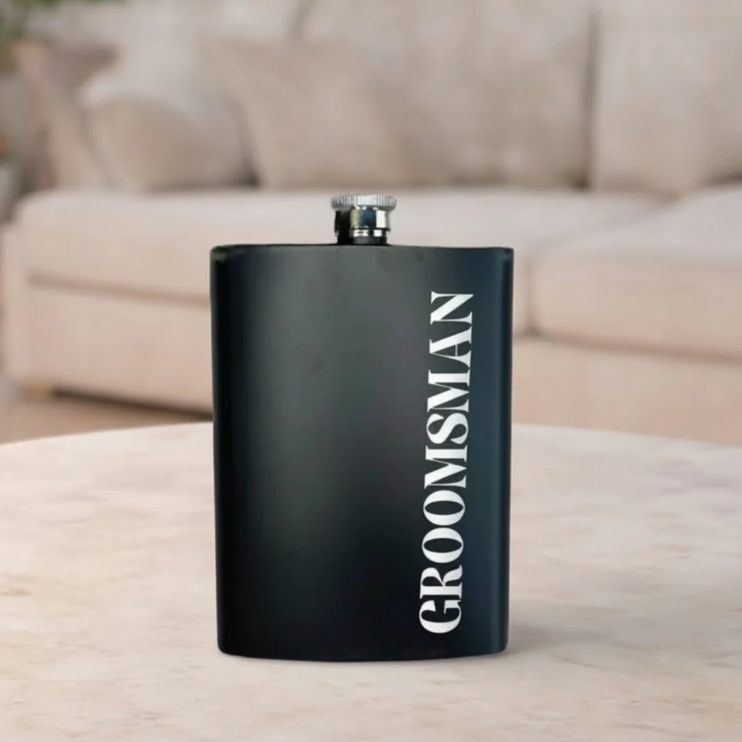 Hip Flask Groomsman Stainless Steel 200ml