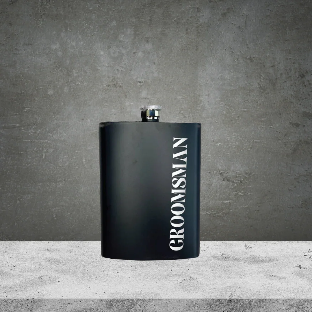 Hip Flask Groomsman Stainless Steel 200ml - Image 2