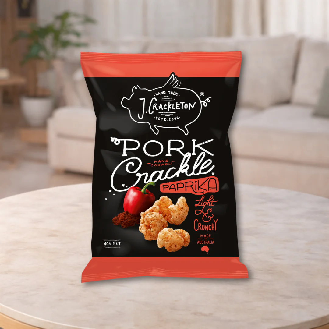 J Crackleton Paprika Pork Crackle 40g