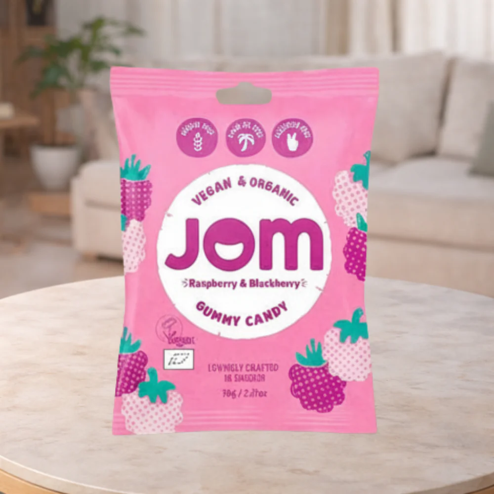 Jom Vegan & Organic Raspberry & Blackberry Candy 70g