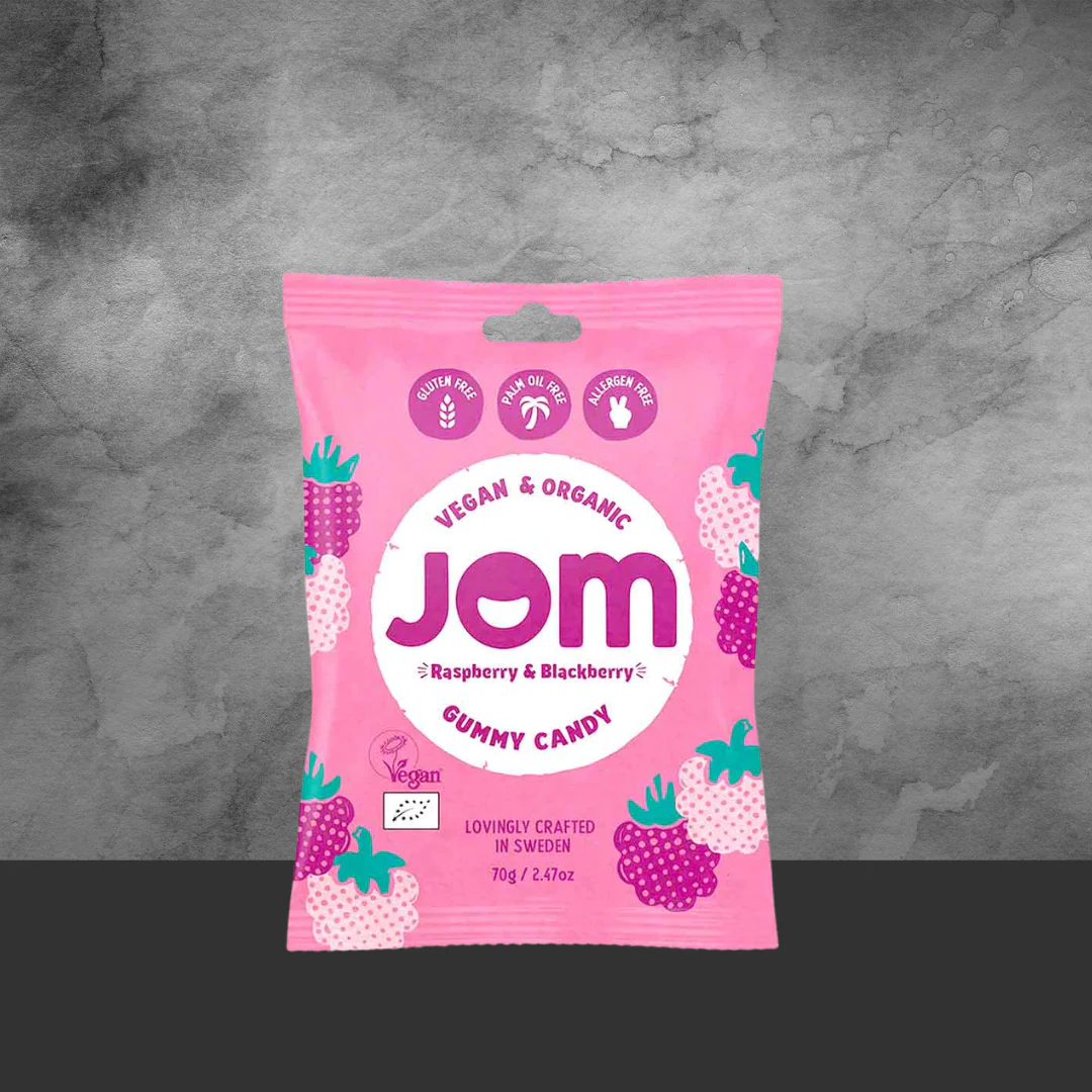 Jom Vegan & Organic Raspberry & Blackberry Candy 70g - Image 2