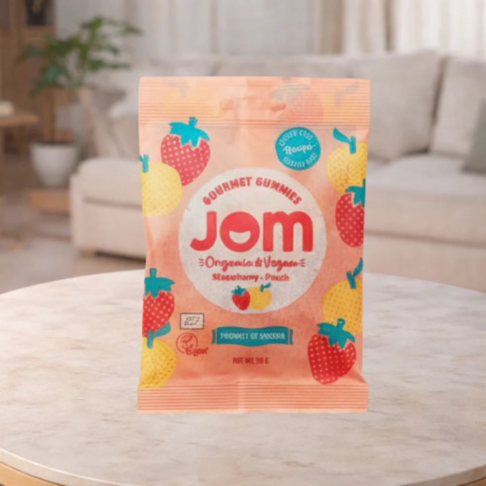 Jom Vegan & Organic Strawberry & Peach Candy 70g