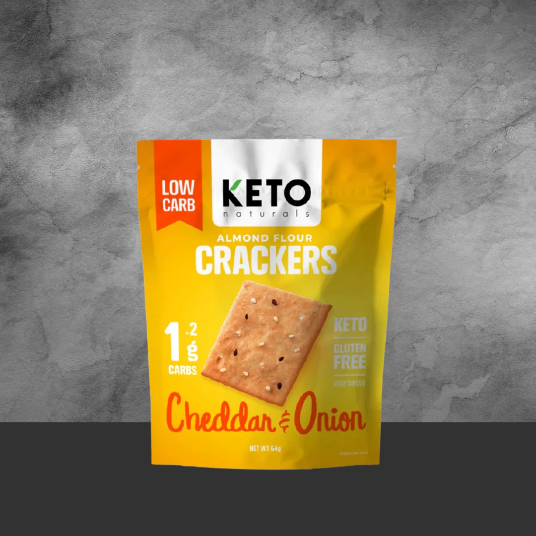 Keto Natural Almond Flour Crackers Cheddar and Onion - Image 2