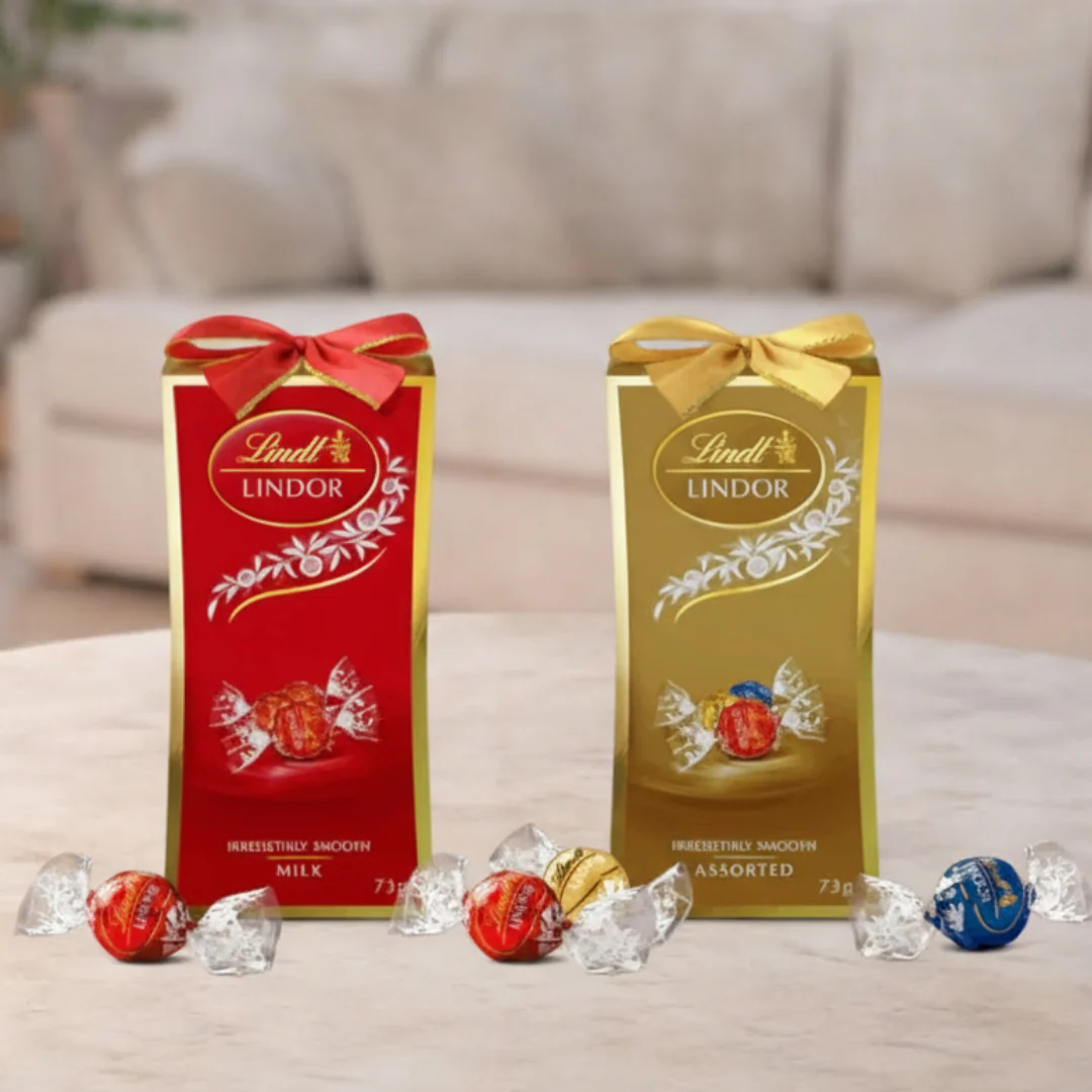 Lindor Ribbon Mixed Gift Case Red 73g