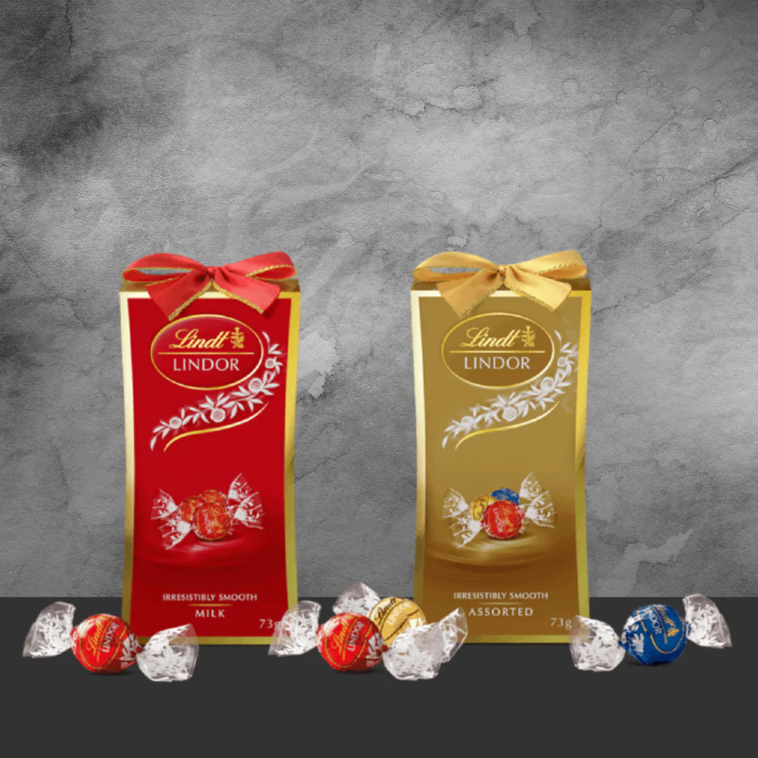 Lindor Ribbon Mixed Gift Case Red 73g - Image 2