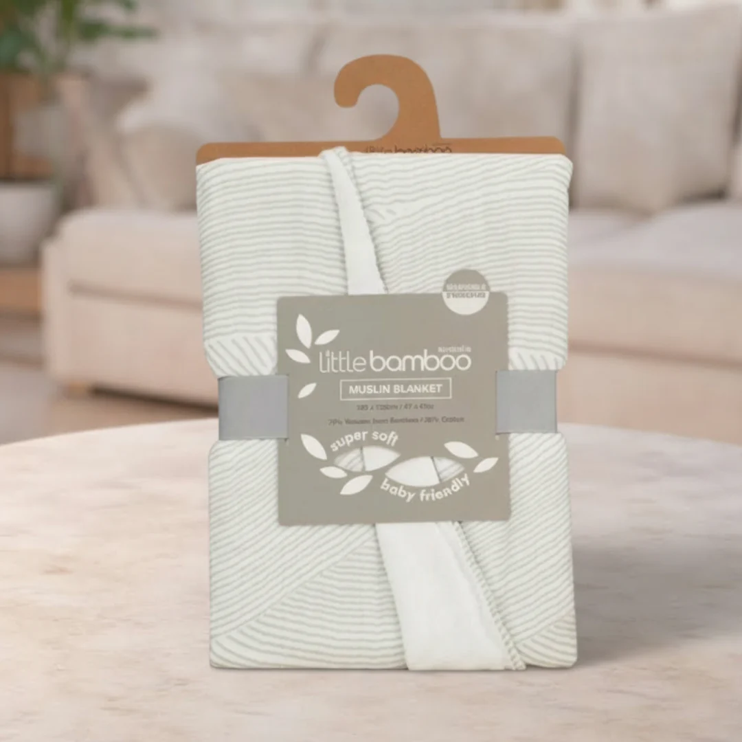 Little Bamboo Natural Muslin Blanket