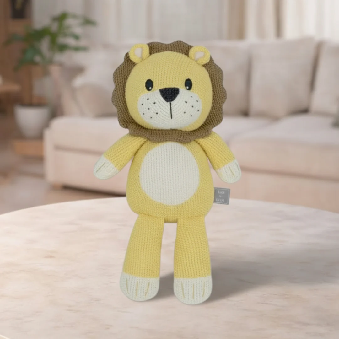 Living Textiles Leo the Lion Knitted Toy