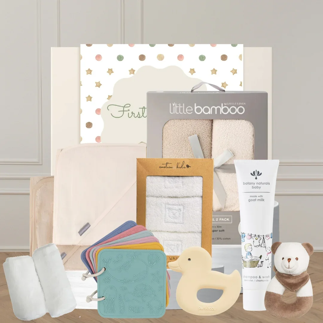 Neutral Baby Birthday Bathtime Hamper