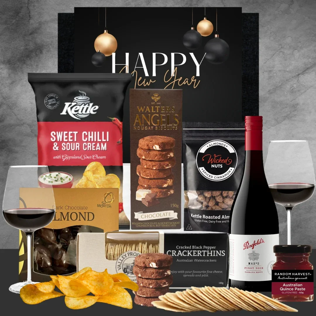 New Year Red Wine Gift Hamper - Image 2