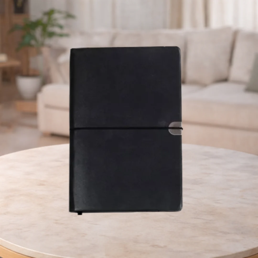 Notebook Black Leather-Look A5