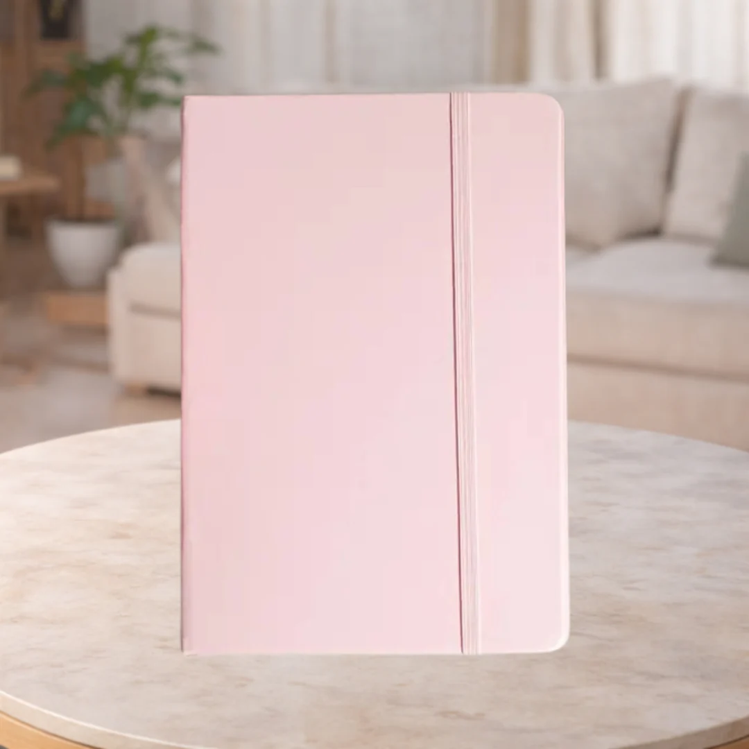 Notebook Pink Leather-look A5