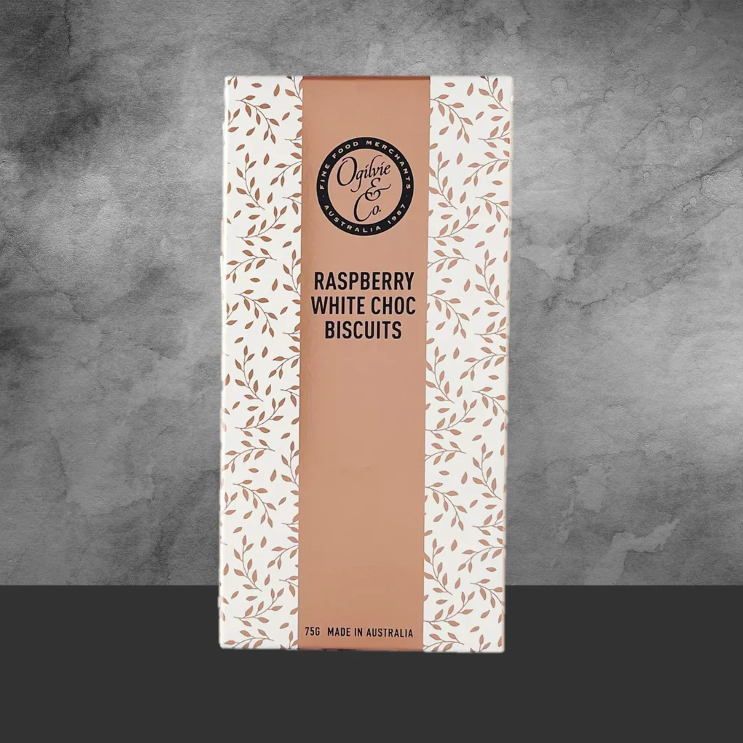 Ogilvie & Co Raspberry & White Choc Biscuits 75g - Image 2