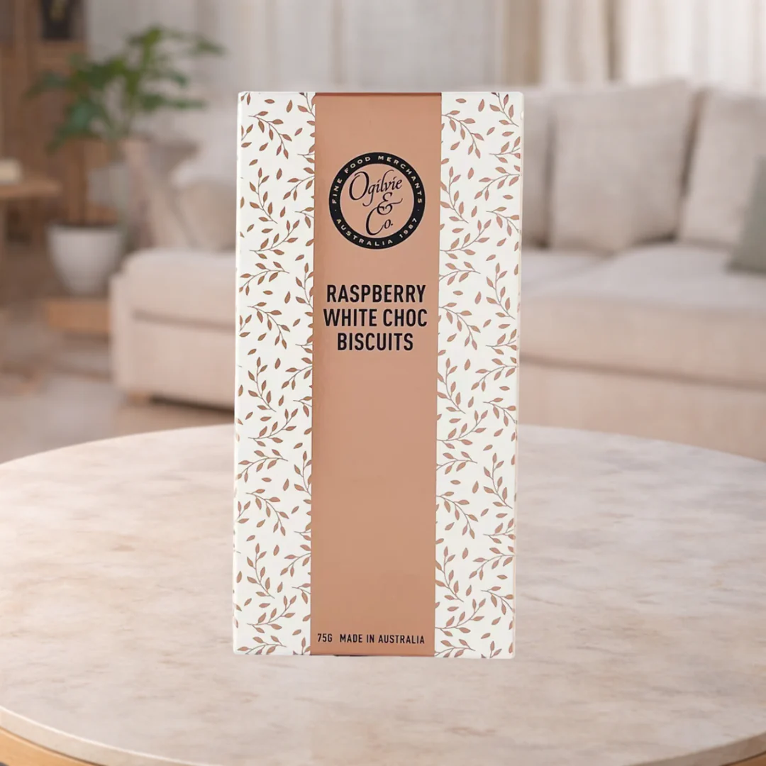 Ogilvie & Co Raspberry & White Chocolate Biscuits 75g
