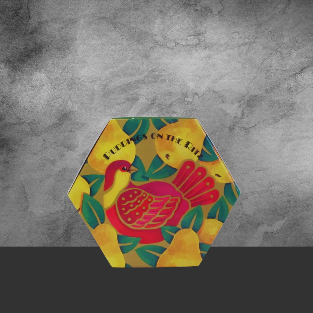 Partridge in a Pear Tree – Christmas Cake Hexagonal Pack 200g