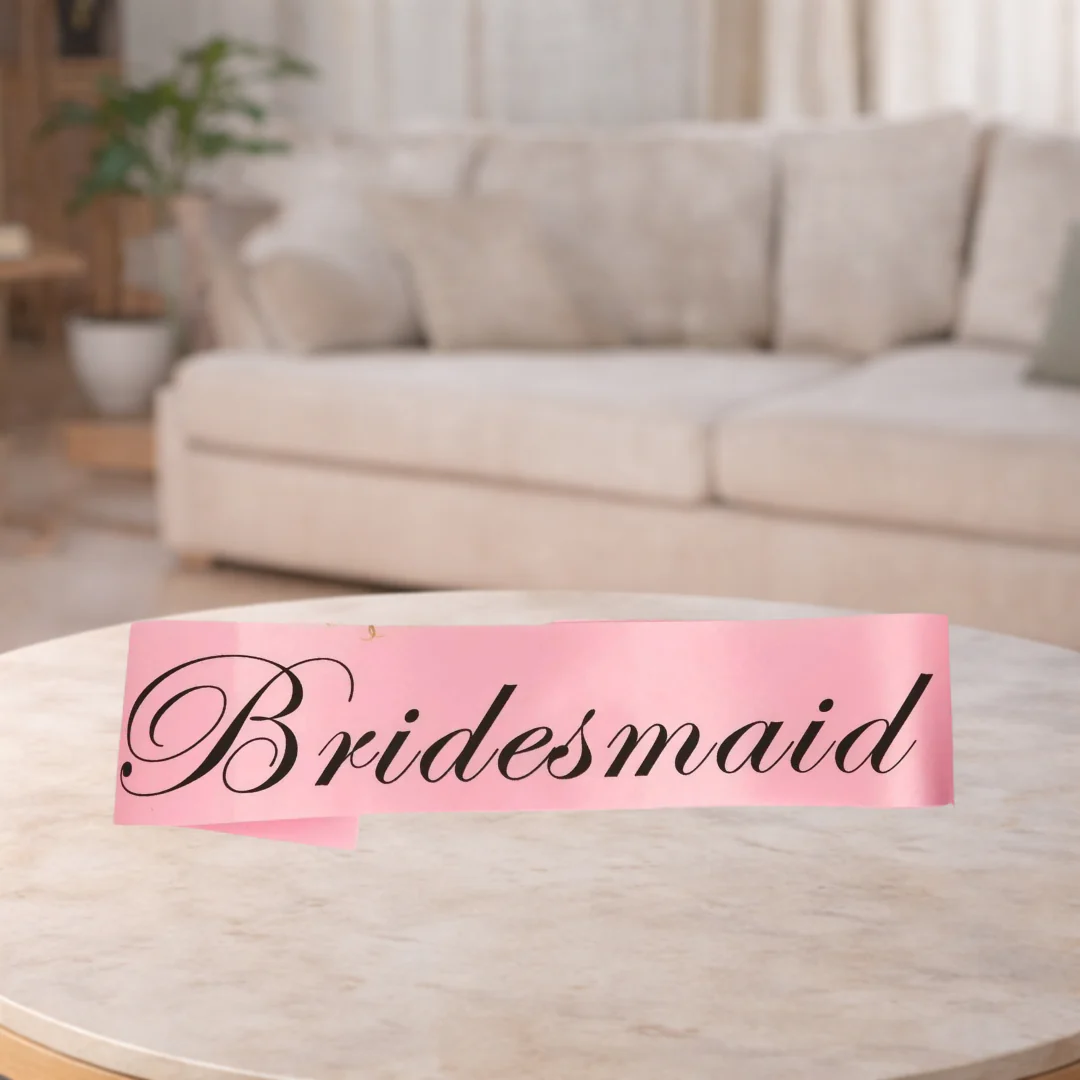 Pink Bridesmaid Sash