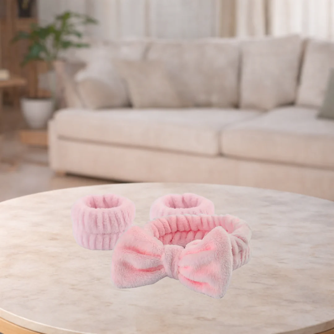 Pink Spa Headband and Wristband