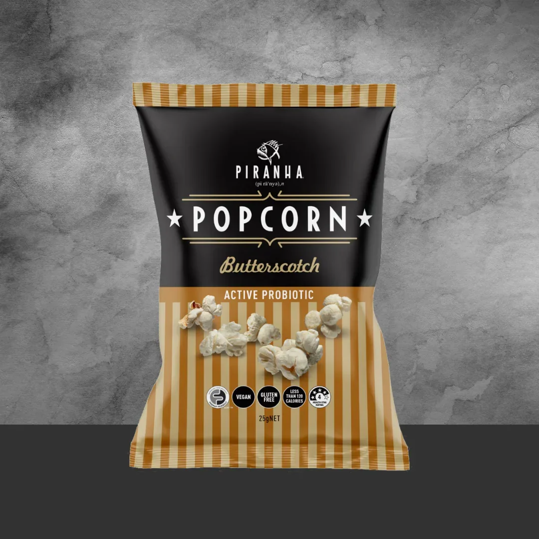 Piranha Butter Scotch Popcorn 25g - Image 2
