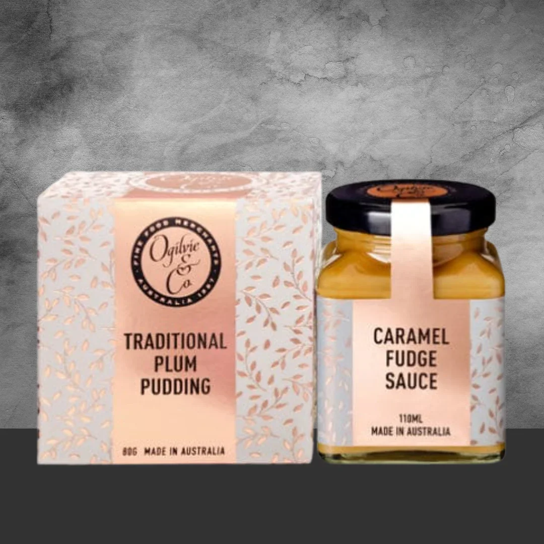Plum Pudding & Caramel Fudge Dessert Sauce Gift Pack - Image 2