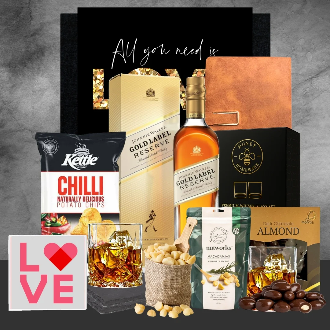Premium Whisky & Nibbles Valentines Hamper - Image 3