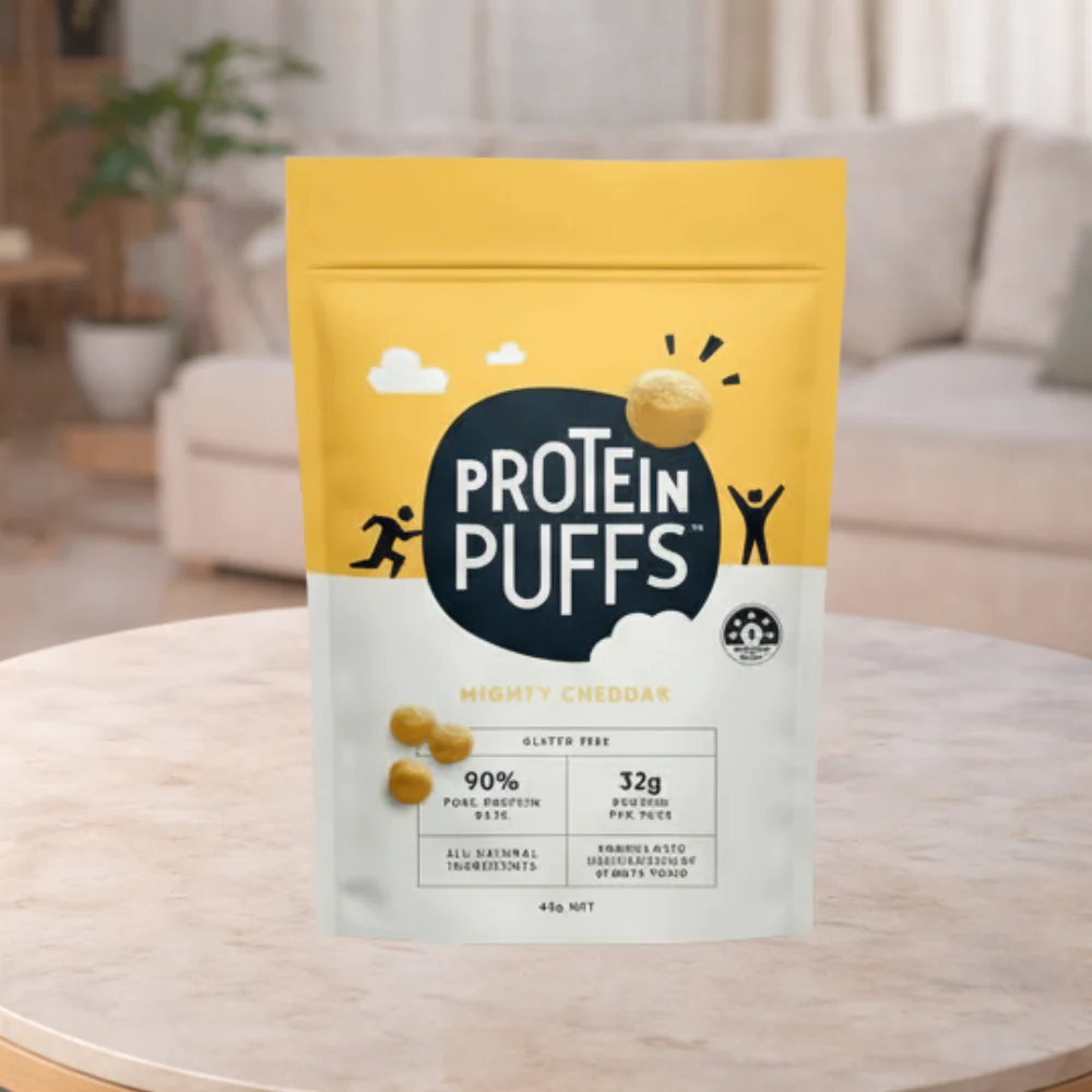 Protein Puffs Mighty Cheddar Puffs 43g