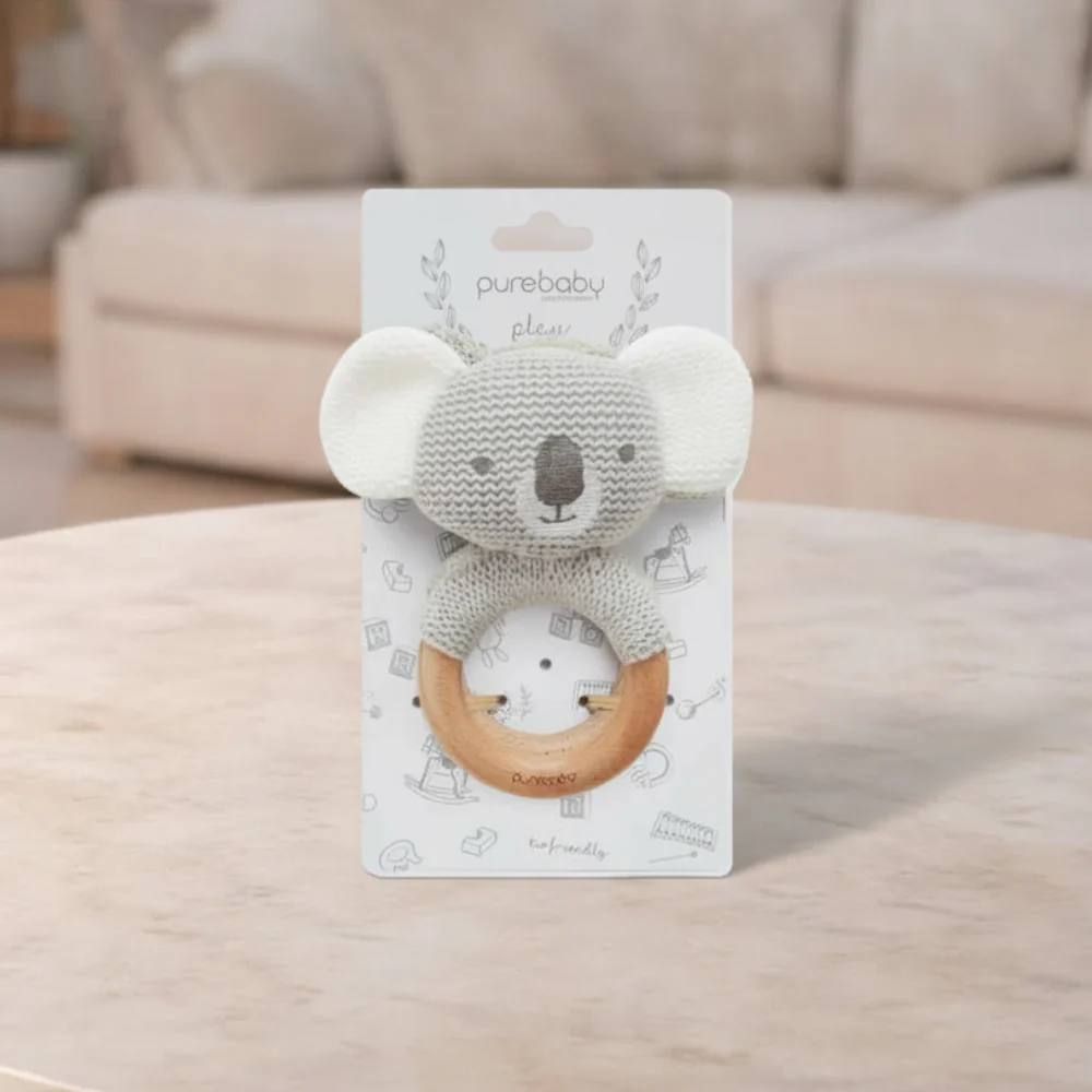 Pure Baby Koala Rattle