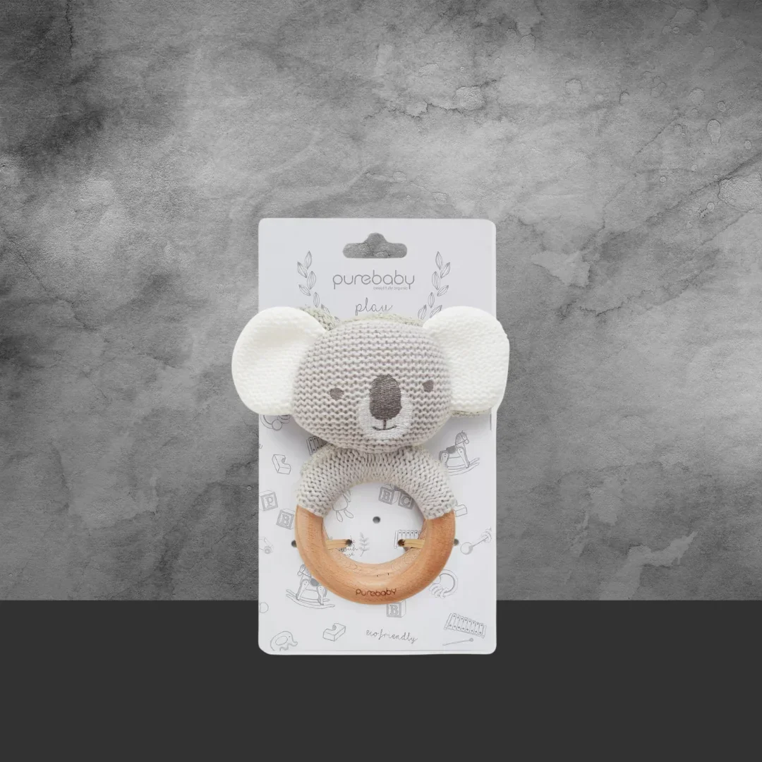 Pure Baby Koala Knitted Rattle - Image 2