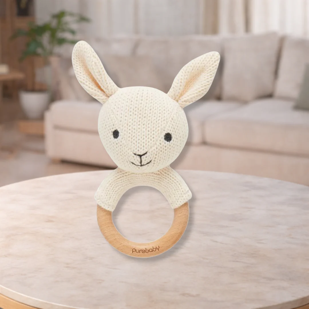 Pure Baby Lake Rabbit Ear Teether