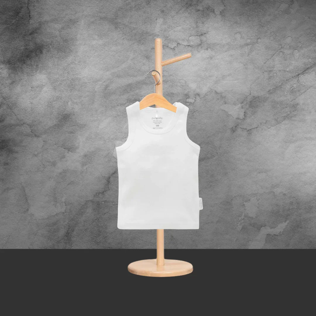 Pure Baby Newborn Ribbed Singlet - Image 2