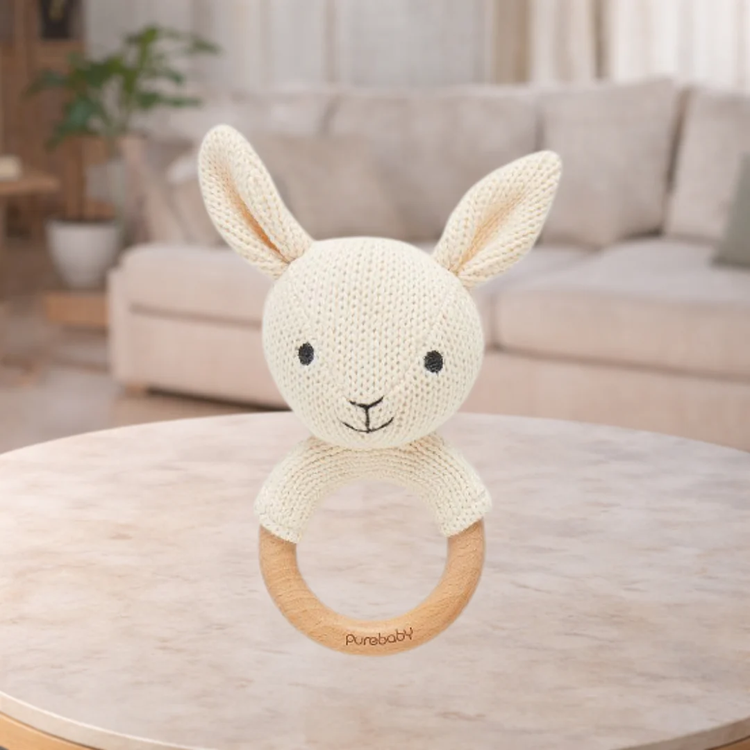 Pure Baby Rabbit Ear Teether
