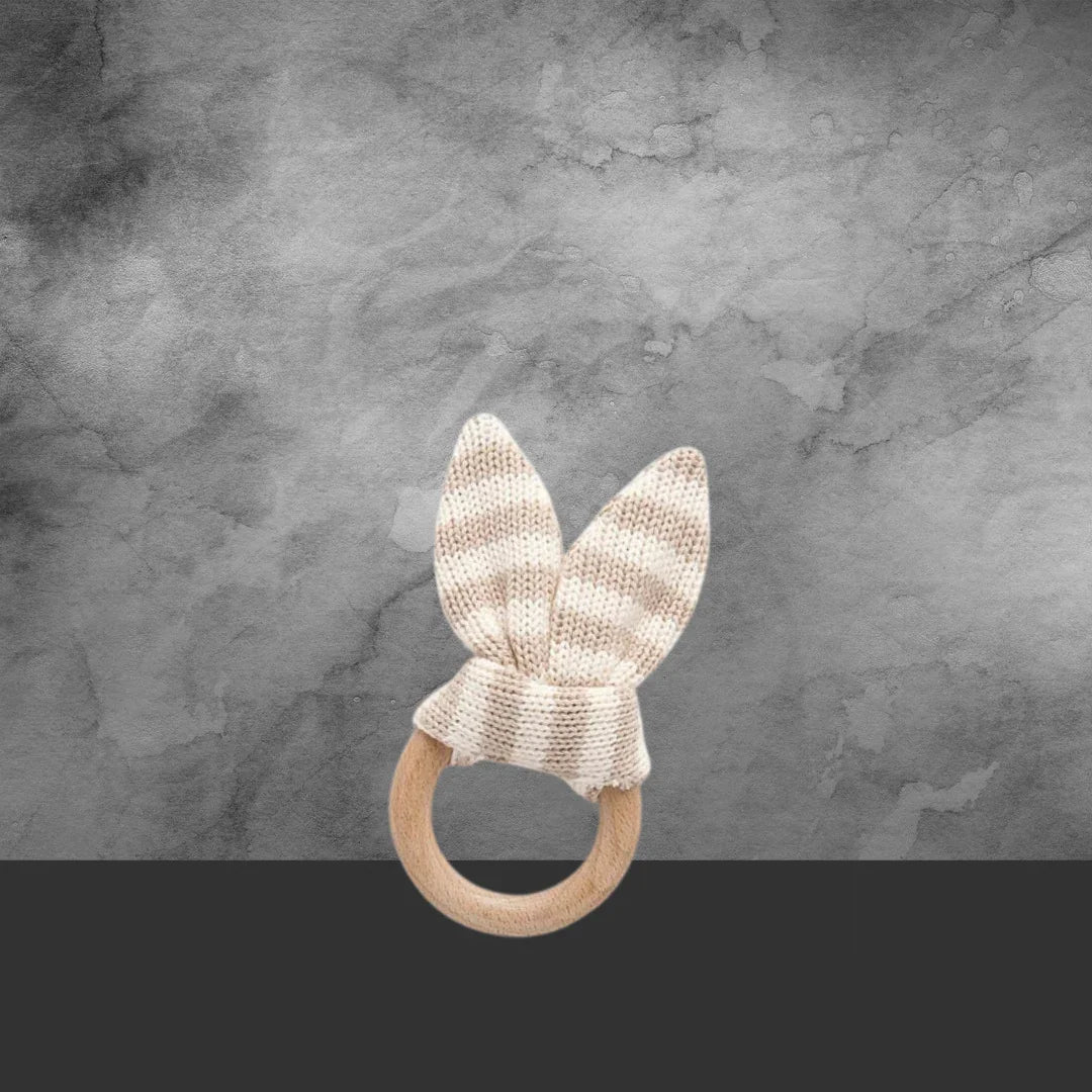 PureBaby Lake Rabbit Ear Teether Brown - Image 2
